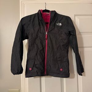 The Northface girls rain jacket lined in fleece. This is a great jacket in EUC.